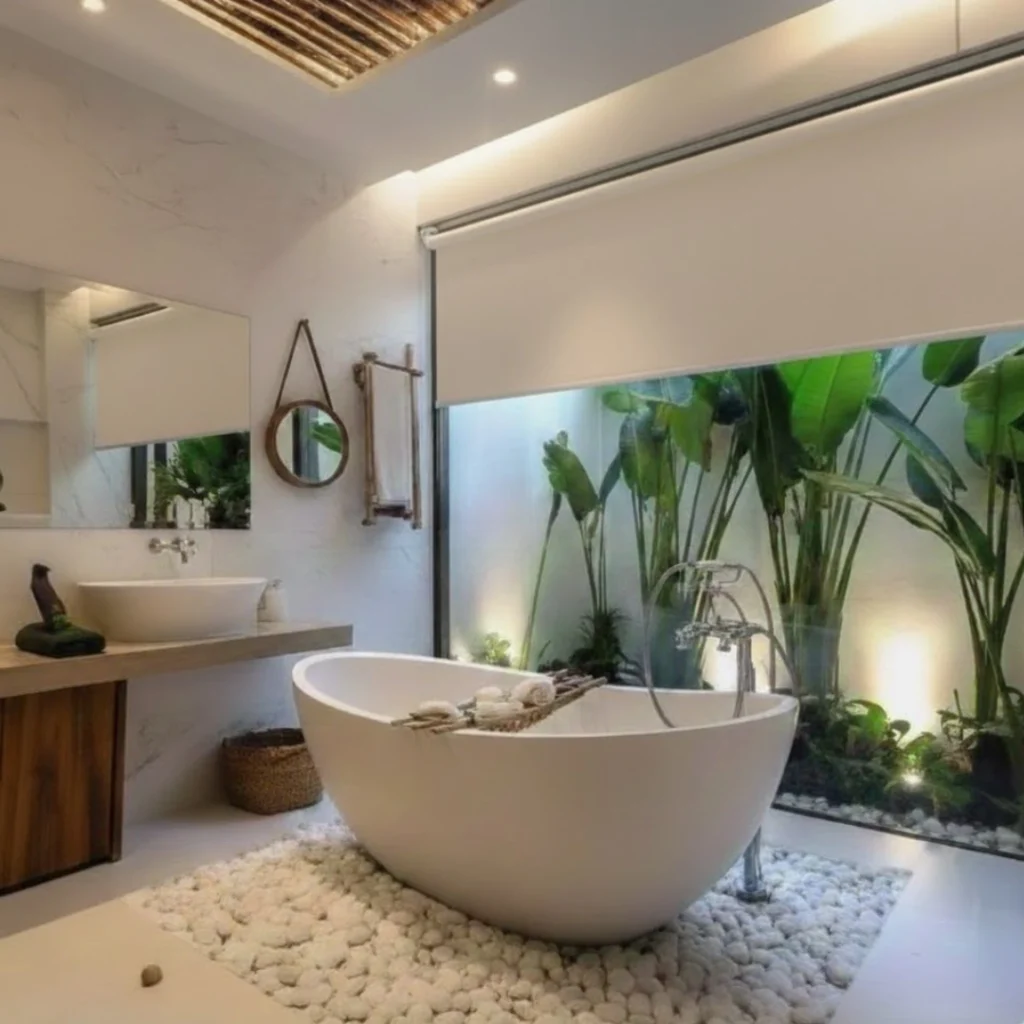 Persiana Rolô Blackout Tecido Pinpoint – Bege