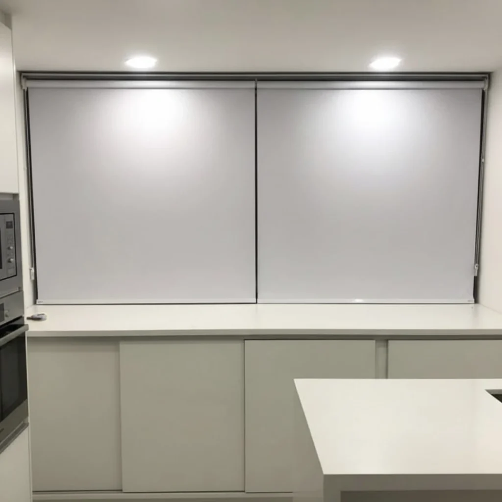 Persiana Rolô Blackout Tecido Pinpoint – Cinza