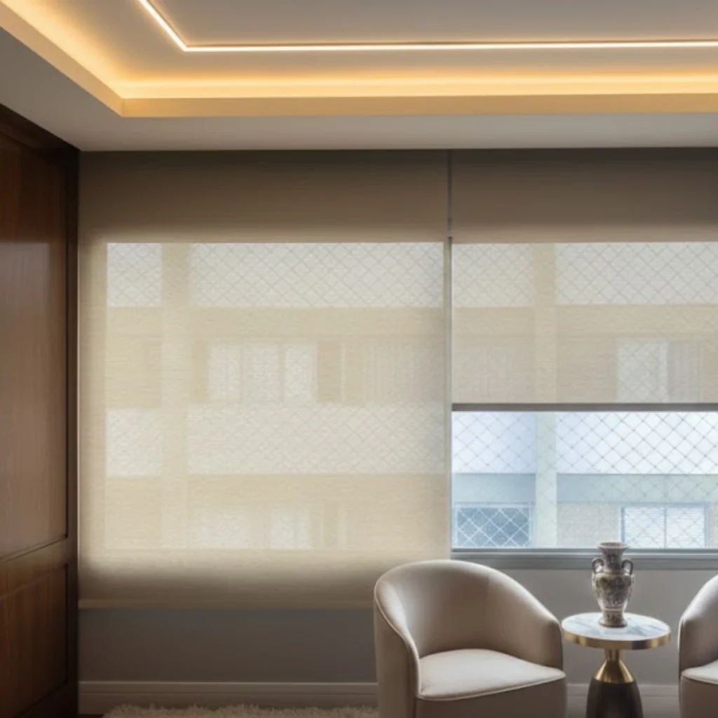 Persiana Rolô Linen Mescla Bege