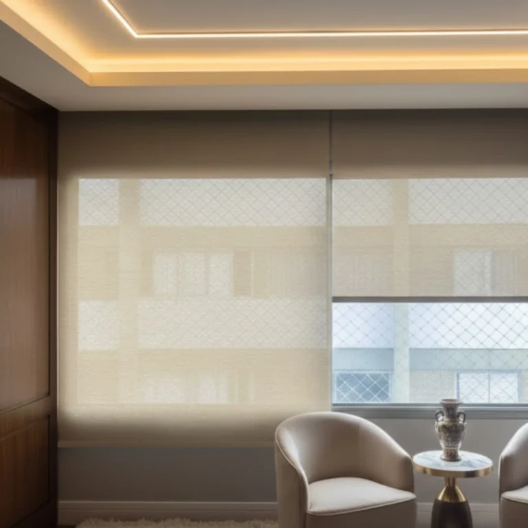 Persiana Rolô Linen Mescla Bege