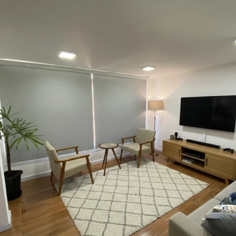 Persiana Rolô Blackout Tecido Napoles Cinza