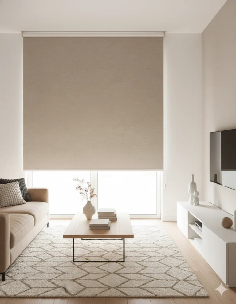 Persiana Rolô Blackout Tecido Napoles Bege