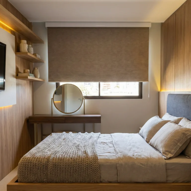 Persiana Rolô Blackout Tecido Napoles Marrom