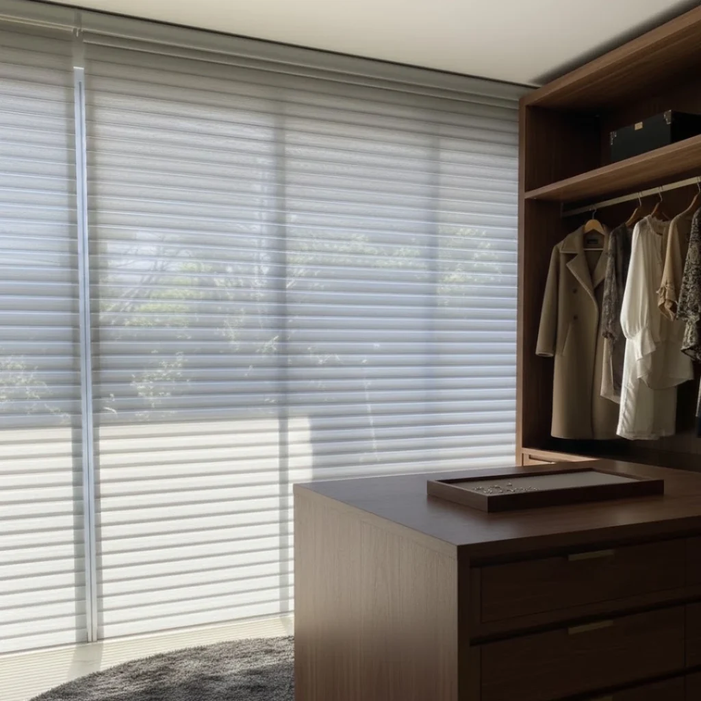 Cortina Sheer (Estilo Silhouette) – Cinza