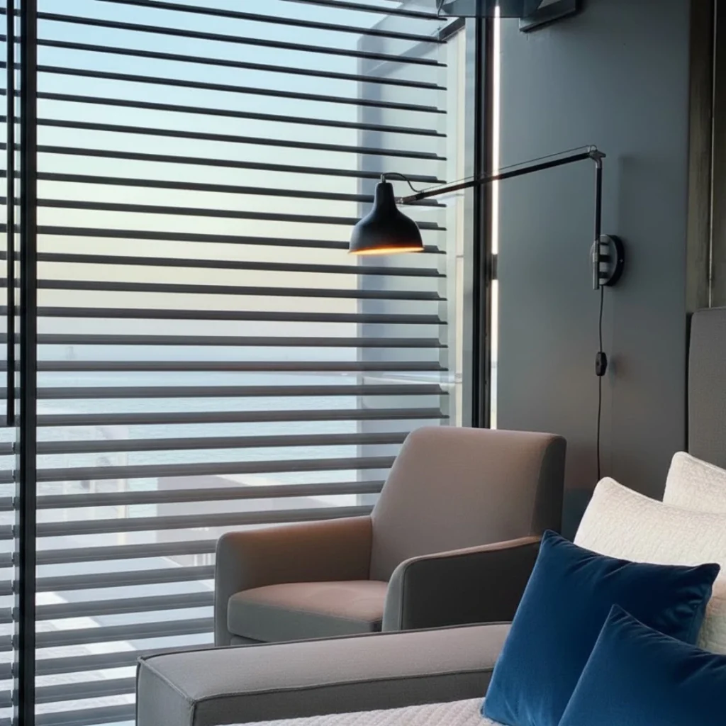 Cortina Sheer (Estilo Silhouette) – Preta