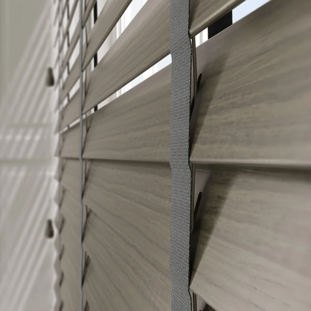 Persiana Horizontal de Madeira – Cinza Médio